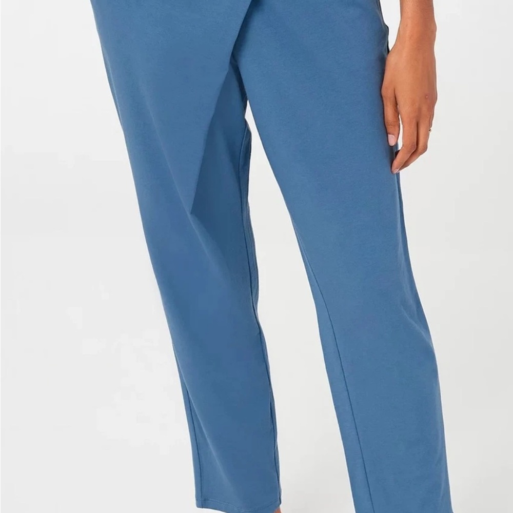 Anybody Cozy Knit  Blue Faux Wrap Pants, Small